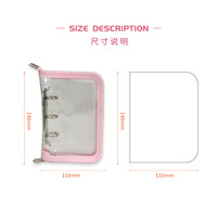 Cahier de notes en PVC, portable, avec fermeture éclair transparente, de haute qualité, pour étudiant, Mini ordinateur à 3 trous et feuilles mobiles, rechargeable, A7, nouveauté 2021