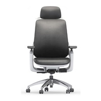 Chaise de bureau de direction GAOSHENG moderne en cuir véritable, hauteur réglable, coussin de siège coulissant, construction durable, garantie de 3 ans