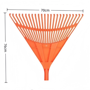 24-inch rộng hình quạt Polypropylene đầu Vườn cỏ lá Rake với 30t tines và nhôm/Gỗ xử lý cho Lá Bộ sưu tập - Product Image 2