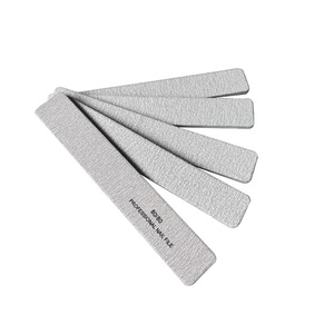 Manicure Pedicure Art Tools Custom Logo Double-Sided Sandpaper Nail <b>File</b> Professional 80/100 Grit - Product Image 2