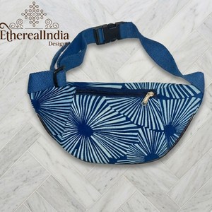 Set de Viaje Esencial Hecho a Mano con Estampado de Bloques, Funda de Algodón para Gafas de Sol, Riñonera Unisex, Kit de Viaje, Regalo para Hombres y Mujeres - Product Image 2