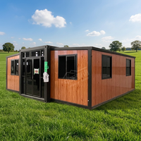 Kit de maison conteneur extensible 20ft 30ft, mini-maison, pod préfabriqué autonome avec véranda, maison d'hôtes, bureau de camping WaterMark
