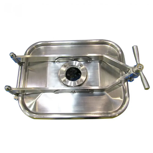 Manches rectangulaires en acier inoxydable 304/316 avec raccords de tuyauterie à bras croisés pour réservoirs alimentaires et de boissons, taille personnalisée - Product Image 2