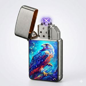 Falcon X Rechargeable Type-C Electric Smoking <b>Lighter</b> Shock <b>Windproof</b> Flameless Design for Daily Cigarette Bar Use - Product Image 1