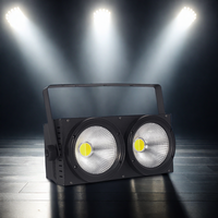 Projecteurs LED 2 Yeux Blinder COB Strobe Wash DJ DMX Activés par le Son 2x100W Blanc Froid et Blanc Chaud pour Éclairage d'Audience en Église et Salle de Spectacle