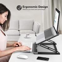 Support d'ordinateur portable en aluminium OEM pour bureau pliable, support ergonomique pour ordinateur portable A-131