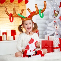 Jouets gonflables de lancer d'anneaux en PVC pour enfants, jeu interactif d'intérieur de carnaval en gros, jeu de lancer d'anneaux en forme de bois de cerf