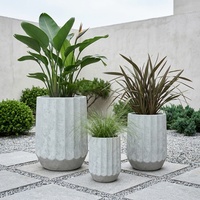 Jardinières GRC légères et résistantes aux intempéries en béton pour hall d'hôtel, villa, cour, aménagement paysager intérieur et extérieur