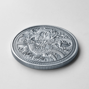 Moneda Conmemorativa Personalizada de Dragón Mascota Chino, Moneda de Euro Antigua Grabada en Metal, Moneda de Desafío - Product Image 4