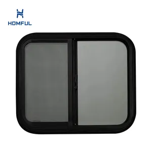 HOMFUL RV Accessories Sliding Tempered Glass Motorhome Caravan Camper Windows Camping RV Window with Screen