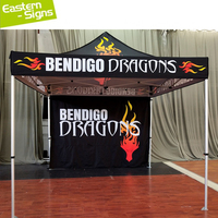 Tenda pameran dagang otomatis aluminium baja naungan tahan air luar ruangan cetak kustom portabel