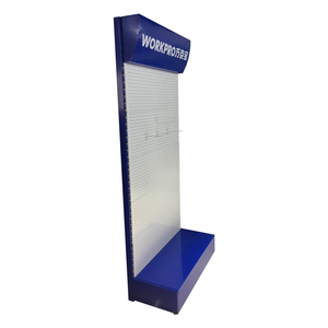 Freistehendes Metall-Pegboard-Display-<span class=keywords><strong>Rack</strong></span> frei bewegliches Hardware-Werkzeug-Display-<span class=keywords><strong>Rack</strong></span> für Einzelhandel geschäfte mit gebogenem Logo und Sockel. - Product Image 4