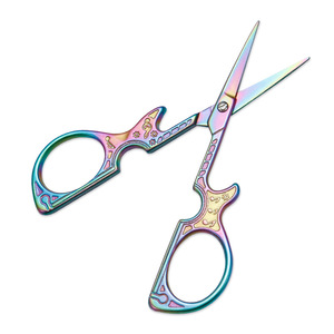 Vintage Guitar Scissors Stainless Steel Straight Head Home Use DIY Embroidery Trim Tool 0005 Retro Cut - Product Image 2