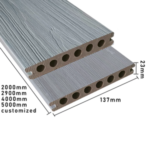 Best <span class=keywords><strong>Tech</strong></span> Co-Extrusion Composite Decking 137*23mm 6 trous Creux Type Design Moderne Style quantité minimale de commande 90Sqm Échantillons Gratuits Disponibles - Product Image 5