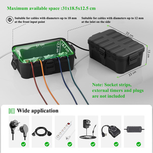 كبير في الهواء الطلق PP IP44 غطاء سلك تمديد مقاوم للماء مقاوم للماء لحماية مقبس منفذ - Product Image 2