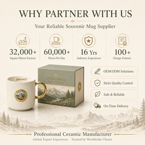 Taza de café de porcelana fina con emblema de los Dolomitas alpinas italianas, asa dorada, cuerpo acanalado, a prueba de fugas, apta para lavavajillas y microondas - Product Image 4