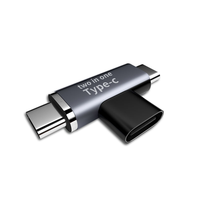 Conector de teléfono de aluminio 2 en 1 OTG USB C tipo-C hembra a micro USB V8 macho adaptador de datos de carga convertidor Android