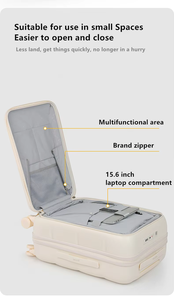 Vente en gros d'usine MGOB Meilleur prix <span class=keywords><strong>Valise</strong></span> de voyage <span class=keywords><strong>cabine</strong></span> mode de luxe Poche avant ouverte <span class=keywords><strong>Valise</strong></span> de <span class=keywords><strong>cabine</strong></span> pour étudiant - Product Image 6