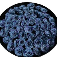 Usine en gros préservé Hibiscus Dream Edge fleur éternelle Rose pour la Saint-Valentin Tanabata Noël 99 cadeaux