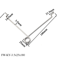 Ressort de torsion en acier inoxydable en spirale pour support de canard industriel, en forme de V, affûté, pour rôtissage