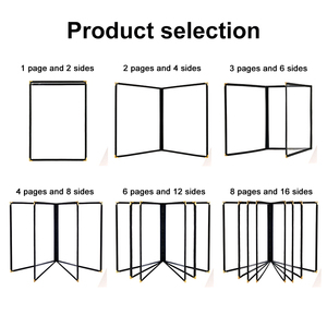 Couverture de <span class=keywords><strong>menu</strong></span> transparente en PVC de 8.5x11 pouces A4 1/2/3/4/6/8 pages dossier de support de <span class=keywords><strong>menu</strong></span> de restaurant pour hôtel et café - Product Image 6