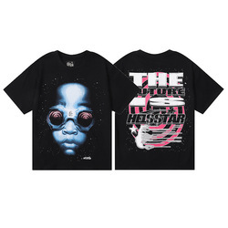 Venta Directa de Fábrica, Camiseta Moderna con Estampado de Leopardo, Serie NFC, 300 Gramos, Estilo Hip Hop, Bordada, 100% Algodón, Holgada, de Manga Corta, Casual, para Hombre y Mujer - Product Image 4