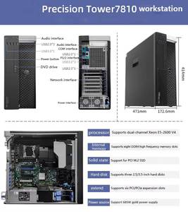 Station de travail de bureau Dell <span class=keywords><strong>T7810</strong></span> d'origine avec processeur multi-cœurs - Product Image 2