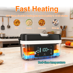 กล่องข้าวไฟฟ้าแบบพกพาไร้สาย อุ่นอาหารอัตโนมัติ สำหรับสำนักงานและโรงเรียน - Product Image 6