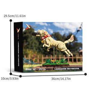 Xbert 66060 <span class=keywords><strong>Labrador</strong></span> Retriever Huisdier Hond Educatieve Bouwstenen Kits Speelgoed Diy Assemblage Geschenk 3d Puzzel Model Kind Volwassen - Product Image 5