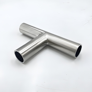 Conector de abrazadera de tres vías de tubería de acero inoxidable limpio de alta presión con resistencia a la tracción de 350 MPa - Product Image 3