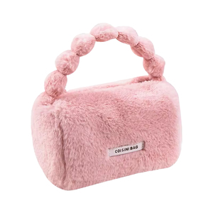 Mùa Thu Và Mùa Đông Kẹo Màu Giả Thỏ Lông Trang Điểm Túi Xách Tay Dễ Thương Màu Hồng Sang Trọng Túi Xách Phụ Nữ Tote Túi - Product Image 1
