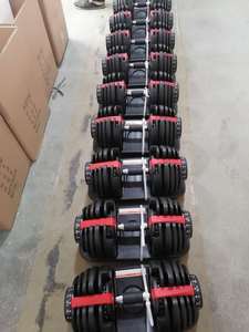 Set di Manubri Regolabili di Alta Gamma da 24kg con Cambio Rapido, Prodotto da <span class=keywords><strong>Palestra</strong></span> con Logo Personalizzato, Manubri Rivestiti in Gomma High-Tech - Product Image 6