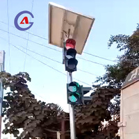 Semáforo LED Solar con Batería Sistema de Control de Tráfico Inalámbrico Luz LED de Tráfico