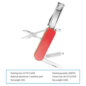 Многофункциональный складной карманный нож-брелок из металла для бушкрафта и кемпинга, портативные ножницы-кусачки для ногтей - Product Image 5