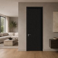 Porte intérieure TH50 en aluminium et bois, feuille de porte de 50 mm remplie de graphène, cadre en alliage d'aluminium, étanche, pour chambre, hôtel, appartement