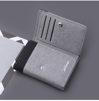 Dompet Pria Kanvas Pola Geometris Denim Bertumpuk Model Cross-Border Kapasitas Besar Diskon 70%