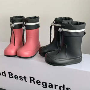 DERAN OEM usine personnalisé enfant en caoutchouc enfants bottes de <span class=keywords><strong>pluie</strong></span> enfant en bas âge chaussures de <span class=keywords><strong>pluie</strong></span> imprimer enfants bottes de <span class=keywords><strong>pluie</strong></span> imperméables pour garçons et filles - Product Image 3