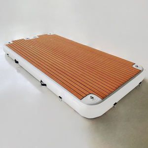 Надувная двухслойная платформа из прочного материала для отдыха, плавающая док-станция для плавания, серфинга, рыбалки - Product Image 2