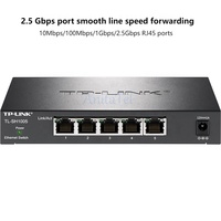 Commutateur Gigabit TP-LINK TL-SH1005 2500 Mbps à 5 ports 2,5 Gbit/s avec tous les ports Ethernet RJ45 Plug & Play compatible avec les réseaux WiFi GPRS TCP