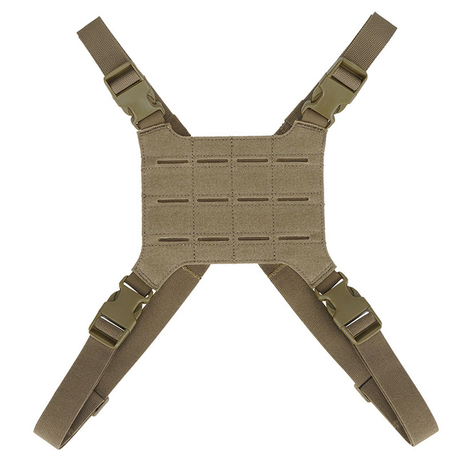Tactical Comfortable Outdoor Phone Chest Rig Vest 500D Nylon Molle Compatible Plate Carrier Harness Phone Mount Adjustable Strap