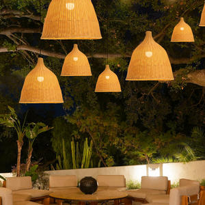 Lumière pendante tissée par bambou imperméable extérieure pour l'éclairage accrochant de décoration de jardin - Product Image 6