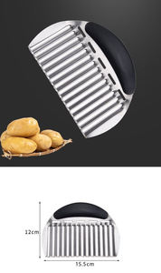 Coupe-légumes multifonctionnel en acier inoxydable Syh415 pour la maison et la cuisine, coupe-pommes de terre ondulées en gros - Product Image 2