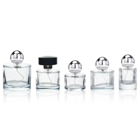 Vente en gros de flacons pompe en verre de 30 ml, 50 ml, 100 ml, distributeur de sérum cosmétique, flacon de parfum Crystal Hill