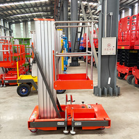 Tragbare Hydraulische Einmann-Aluminium-Arbeitsbühne Vertikale Mastbühne 4-10m 600x600mm