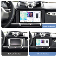 MEKEDE DUDUAUTO Radio con Pantalla Táctil Android para Auto, Reproductor de DVD, Bluetooth, WIFI, DSP, Ventilador de Refrigeración, Pantalla QLED para Benz Smart Fortwo