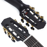 Guitare Classique Électrique D-K7 Bullfighter Silent Neck en Acajou d'Afrique avec Mécaniques en Alliage de Zinc Fermées/ouvertes