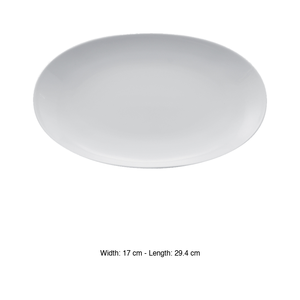 Plateau de service ovale blanc Elips Ø 29,4 × 17 cm Gural Els30Ky00 - Product Image 3