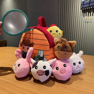 Boîte aveugle en peluche super douce jouet mini maison de ferme poupées <span class=keywords><strong>puzzle</strong></span> sensoriel pour nourrissons tout-petits occasion de pâques type d'ours coton PP - Product Image 2