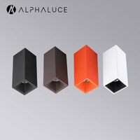 Mini Plafonnier Carré à Montage en Surface, Luminaire Contemporain en Aluminium Moulé Sous Pression, Éclairage d'Accent à Angle Multi-Faisceaux pour Magasin de Détail