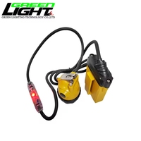 Lámpara Minera LED de 25000 lux, Lámpara de Minero KL12M, 10.4Ah Recargable, Lámpara de Casco para Mineros con Luz de Advertencia